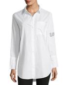 Agape Embroidered-sleeve Blouse