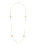 Open Pave Clover-station Long Wrap Necklace