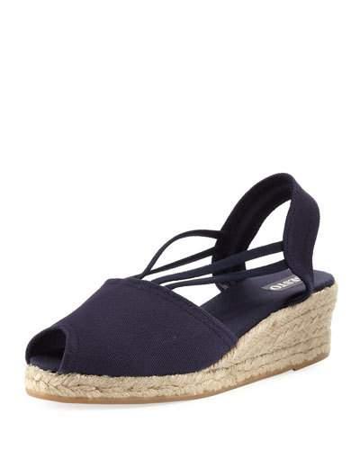 Afia Denim Wedge Espadrille, Navy