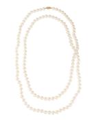 Belpearl Long White Freshwater Pearl Necklace, 9-10mm, Women's