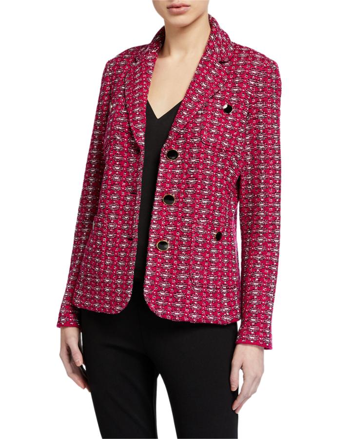 Oxford Medallion Knit Blazer