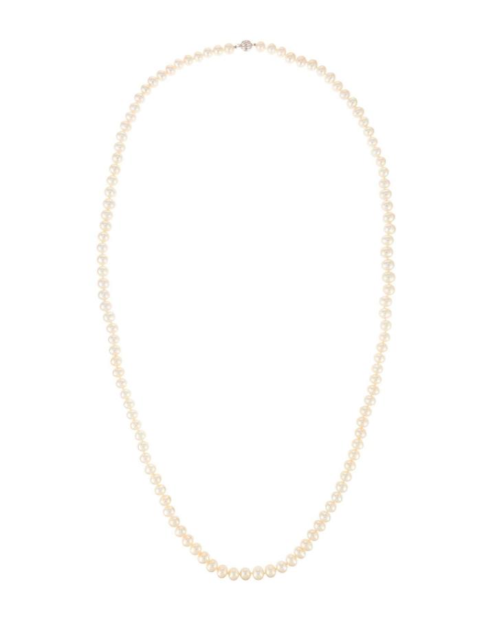 14k Freshwater White Pearl Necklace,