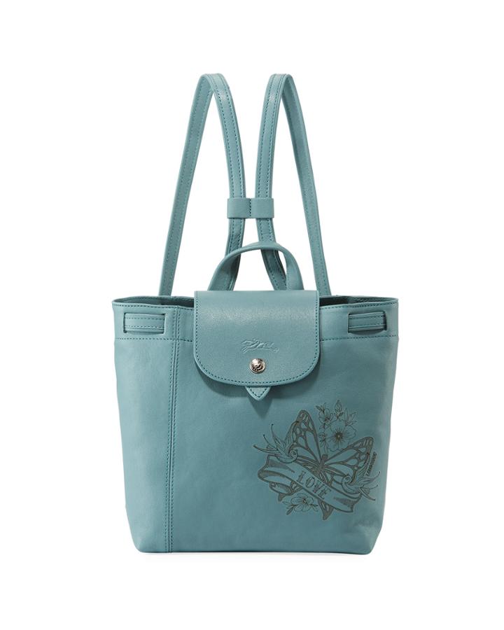 Le Pliage Cuir Xs Tattoo Leather Backpack