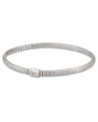 18k White Gold Segmented Bangle
