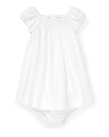 Seersucker Smocked Dress W/ Matching Bloomers, Size