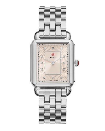 30mm Deco Ii Bracelet Watch W/ Diamonds, Beige