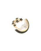 Carved Pearly Moon Galaxy Ring