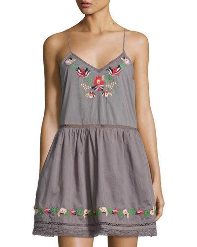 Bloom Embroidered Slip Dress,