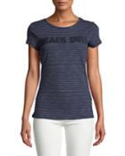 Short-sleeve Striped Beach Bum Graphic Cotton
