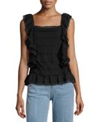 Ruffled Sleeveless Blouse