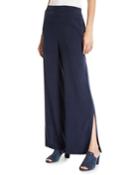 Silk Crepe Pull-on Pants
