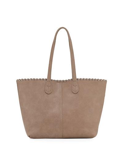Scalloped Studded Tote Bag