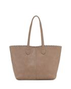 Scalloped Studded Tote Bag