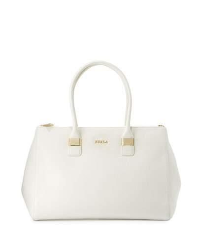 Amelia Large Leather Tote Bag, Petalo