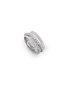 Goa Five-row Crossover Ring In 18k White Gold With Diamonds