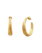 22k Wave Hoop Earrings,