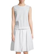 Crispy Cotton Midi Dress With