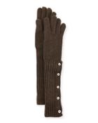 Cashmere Long Button-up Gloves