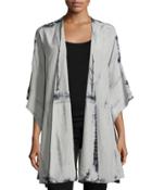 Aligator Tie-dye Cardigan, Black Pattern