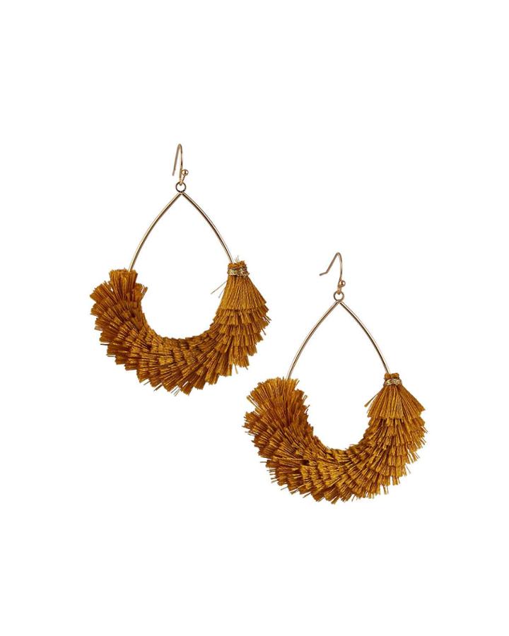 Silk-layered Teardrop Earrings