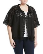 Eyelet Georgette Jacket,