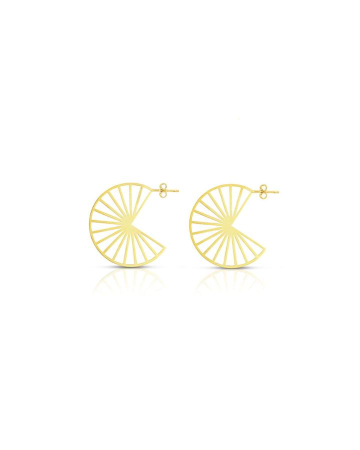 14k Cleopatra Hoop Earrings