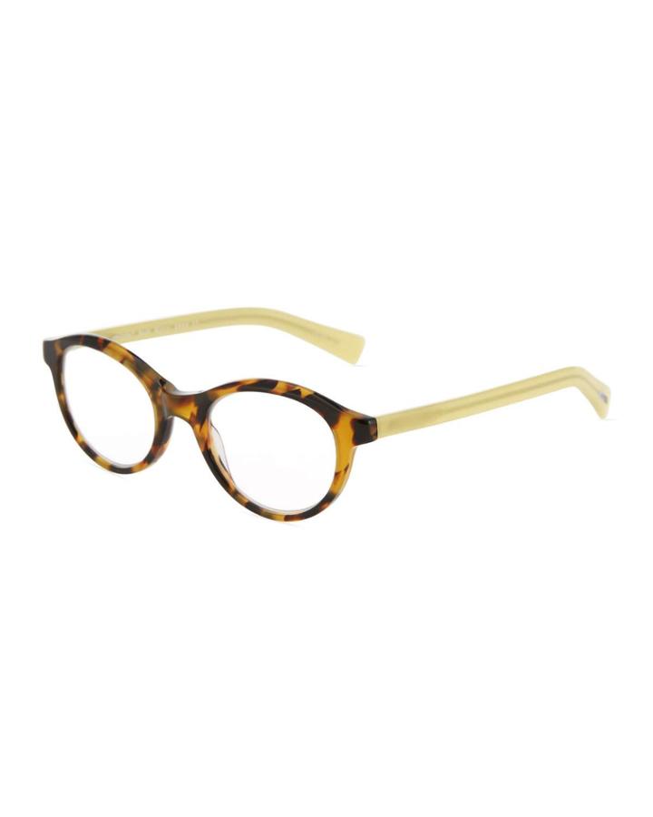 Soft Kitty Round Acetate Reading Glasses, +2