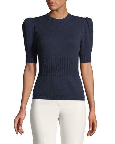 Cashmere Puffer-sleeve