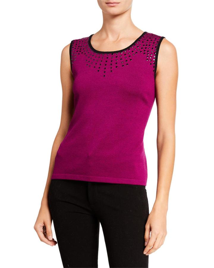 Embellished Santana Knit Sleeveless