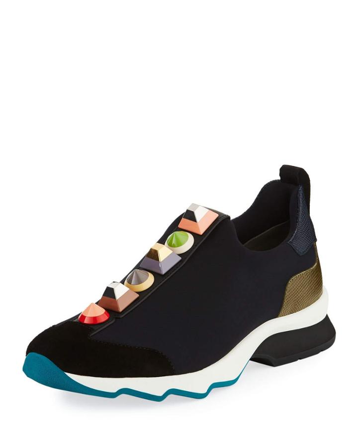 Nylon Slip-on Sneakers With