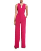 Lavish Sleeveless Crepe Jumpsuit W/ Chain Detail,