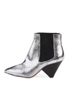 Lashby Cone-heel Metallic Bootie