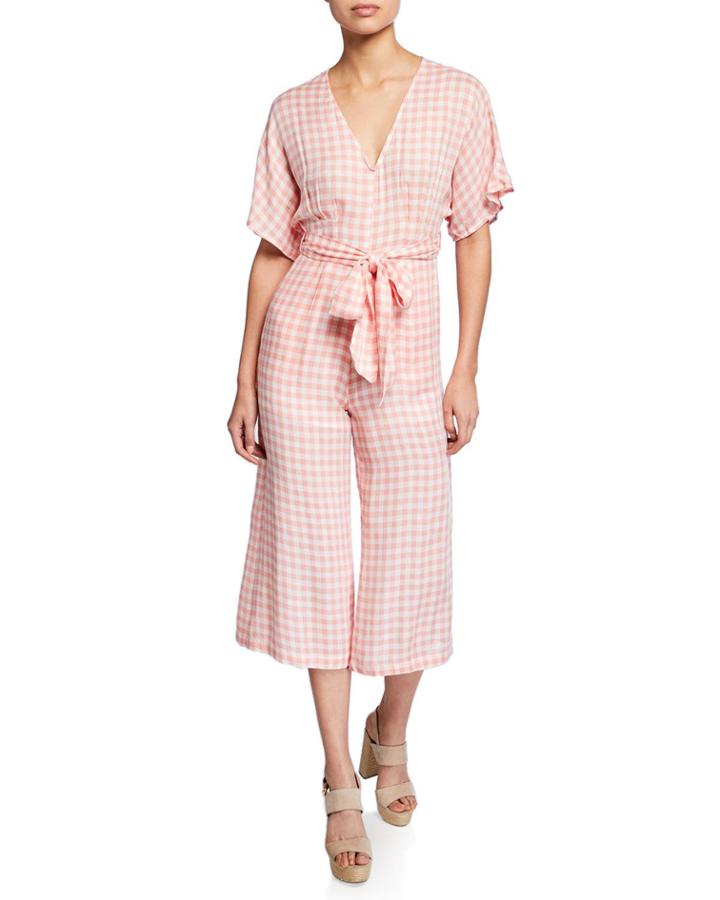 Brunch Gingham Wide-leg Jumpsuit