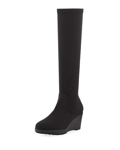 Notee Stretch Knee Boot, Black