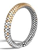 Dot 18k Gold & Silver Slim Flex Cuff,
