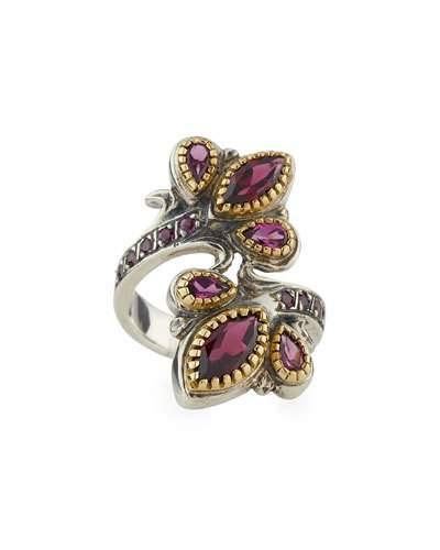 Artemis Rhodolite Bypass Ring,