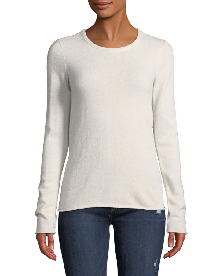 Cashmere Long-sleeve Crewneck