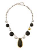 Galapagos Obsidian Statement Necklace