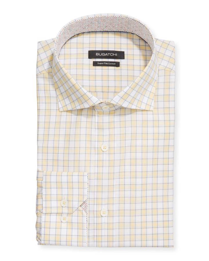 Men's Check Print Modern Fit Dress