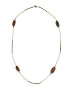 Long Jasper, Copper & White Coral Beaded Necklace
