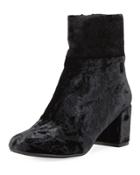 Zilfi Velvet Chunky-heel Bootie