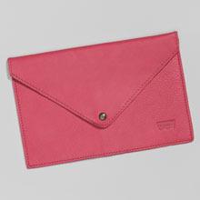 Leather Clutch - Pink