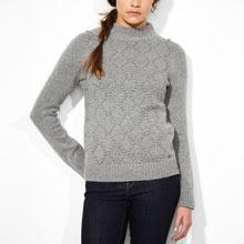 Bobble Stitch Pullover Sweater - Smokestack Heather