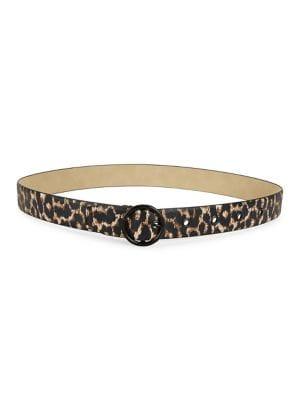 Steve Madden Animal-print Faux Leather Belt