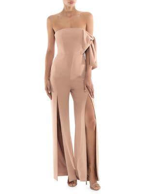 Misha Collection Linsey Strapless Split Jumpsuit