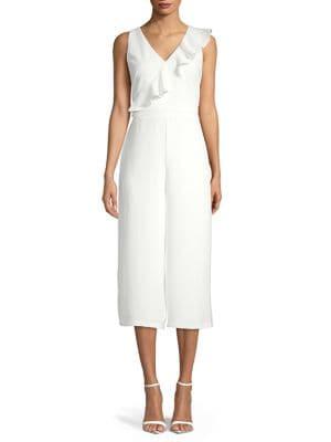 Adrianna Papell Ruffled Wide-leg Jumpsuit