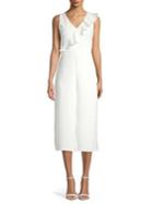 Adrianna Papell Ruffled Wide-leg Jumpsuit