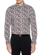 Perry Ellis Floral Paisley Printed Button-down Shirt