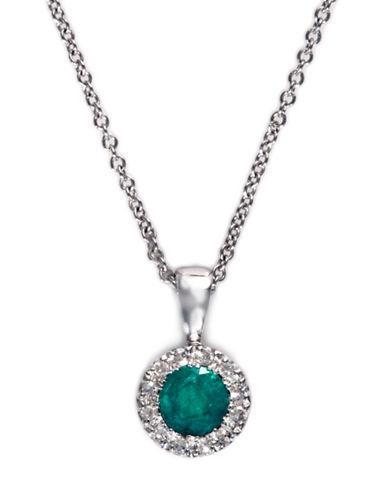 Effy Brasilica Emerald And Diamond Pendant In 14k White Gold