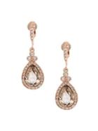 Givenchy Rose Goldtone, Swarovski Crystal & Crystal Pave Pear Drop Earrings